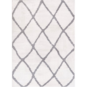 Patterson Modern Moroccan Trellis Gray Area Rug