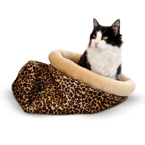 Self Warming Leopard Kitty Sack