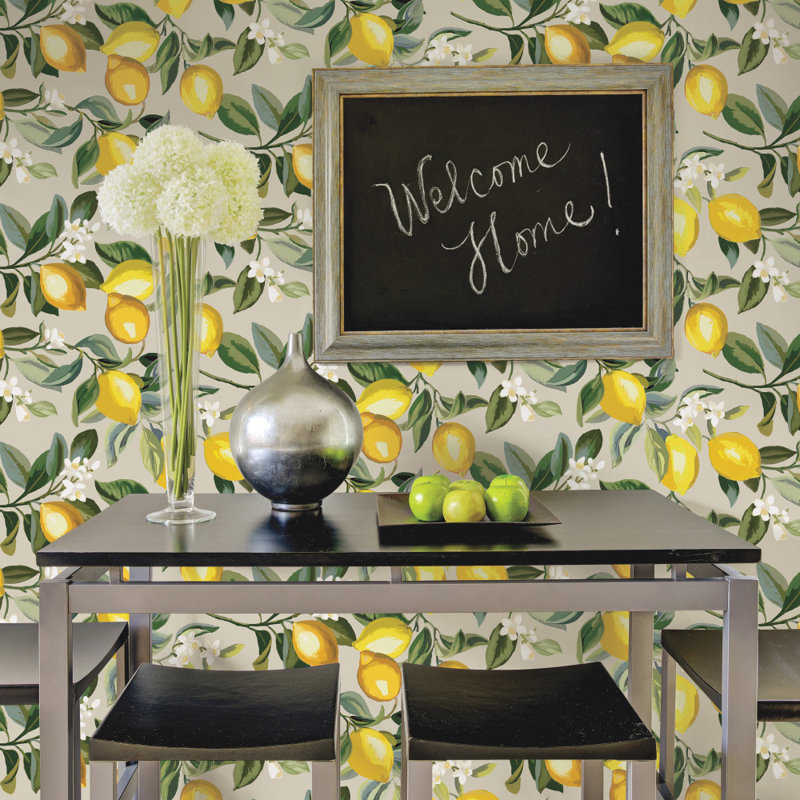 Gracie Oaks Militello Lemon Zest 18 86 L X 18 W Peel And Stick