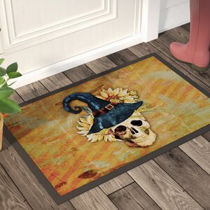 Witch Skull Indoor/Outdoor Doormat