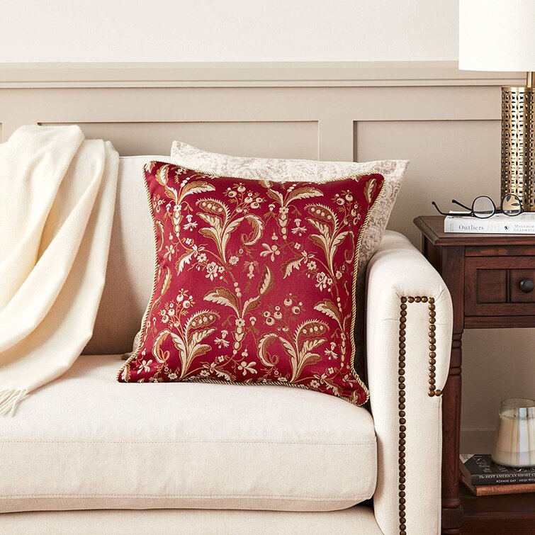 elegant burgundy blue pillows