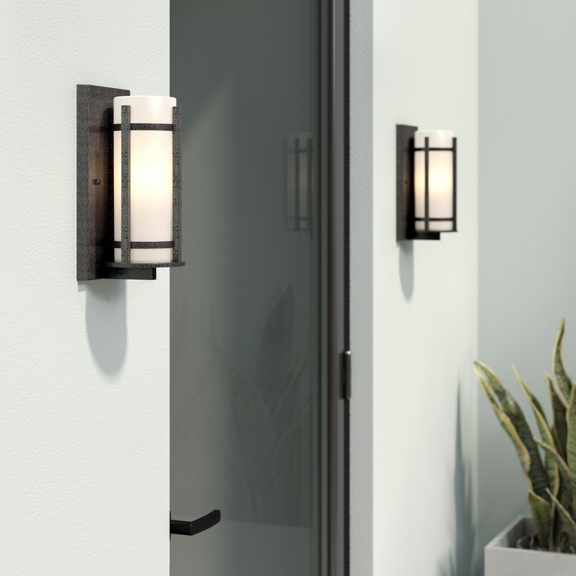 Latitude Run Millbourne Outdoor Armed Sconce Reviews Wayfair