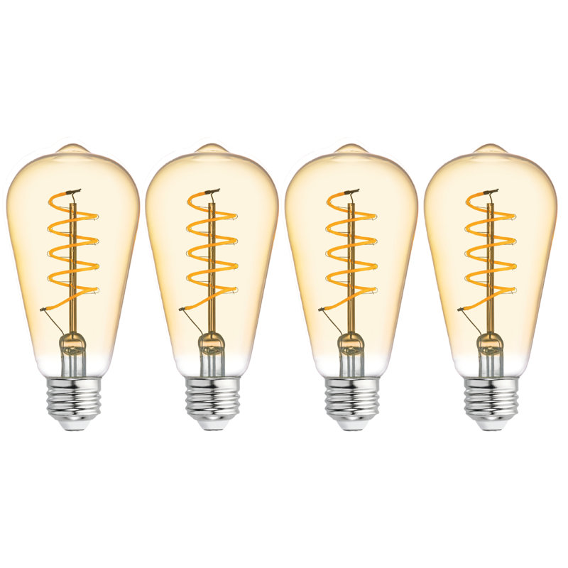 Ge Lighting 5 Watt 60 Watt Equivalent St19 Led Dimmable Light Bulb 2000k E26 Medium Standard Base Reviews Wayfair