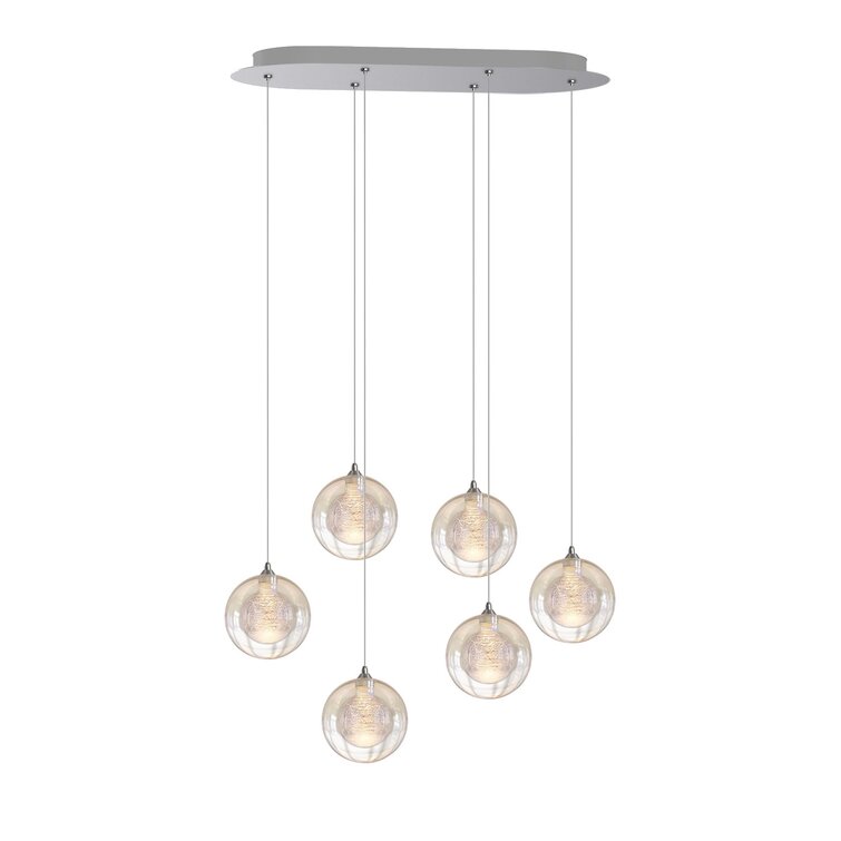 Orren Ellis Riverdale 6-Light Cluster Globe Pendant | Wayfair