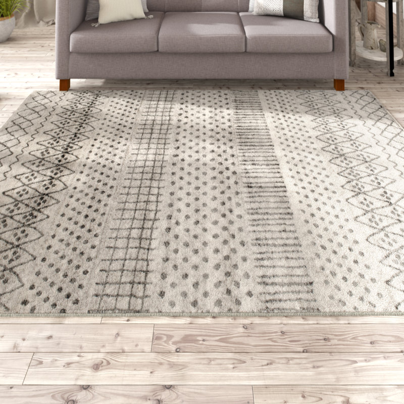 Laurel Foundry Modern Farmhouse Cosima Ernest Dark Gray Light Cosima Ernest Dark Gray Light Area Rug