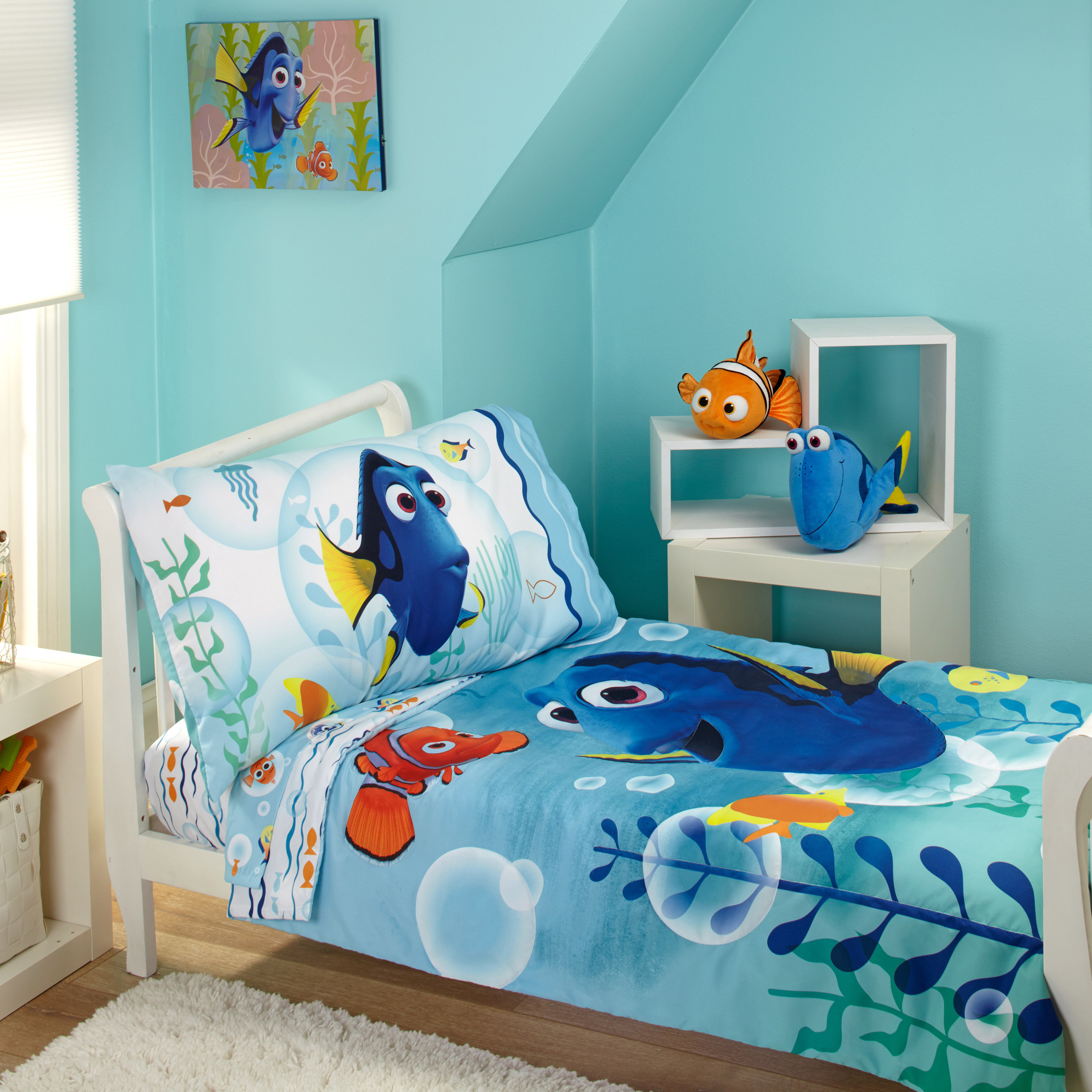 Disney Finding Dory Bubbles 4 Piece Toddler Bedding Set Reviews