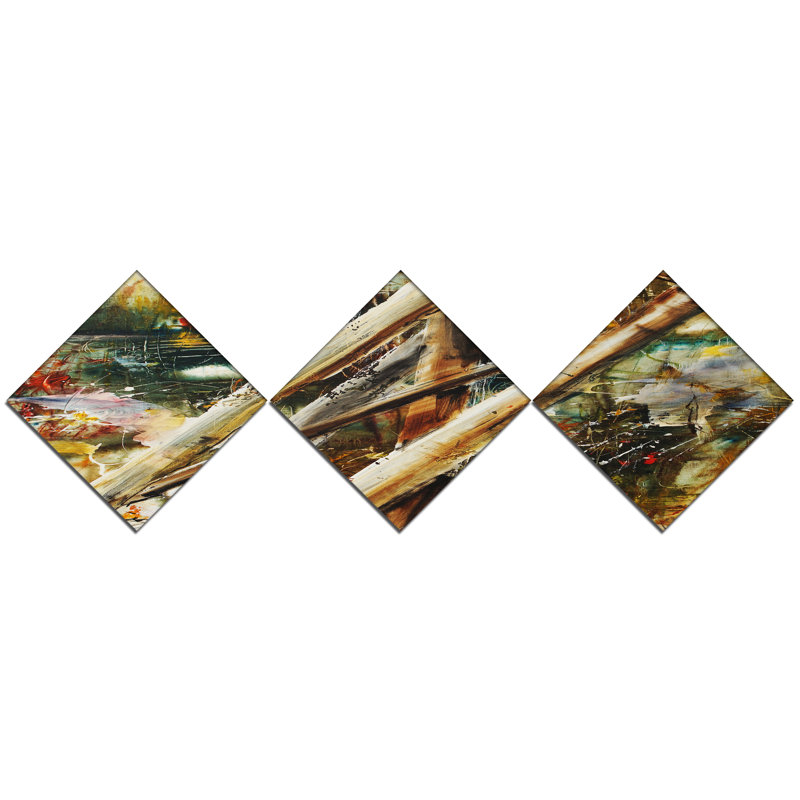 East Urban Home Tools And Abstract Pattern Oil Painting Print