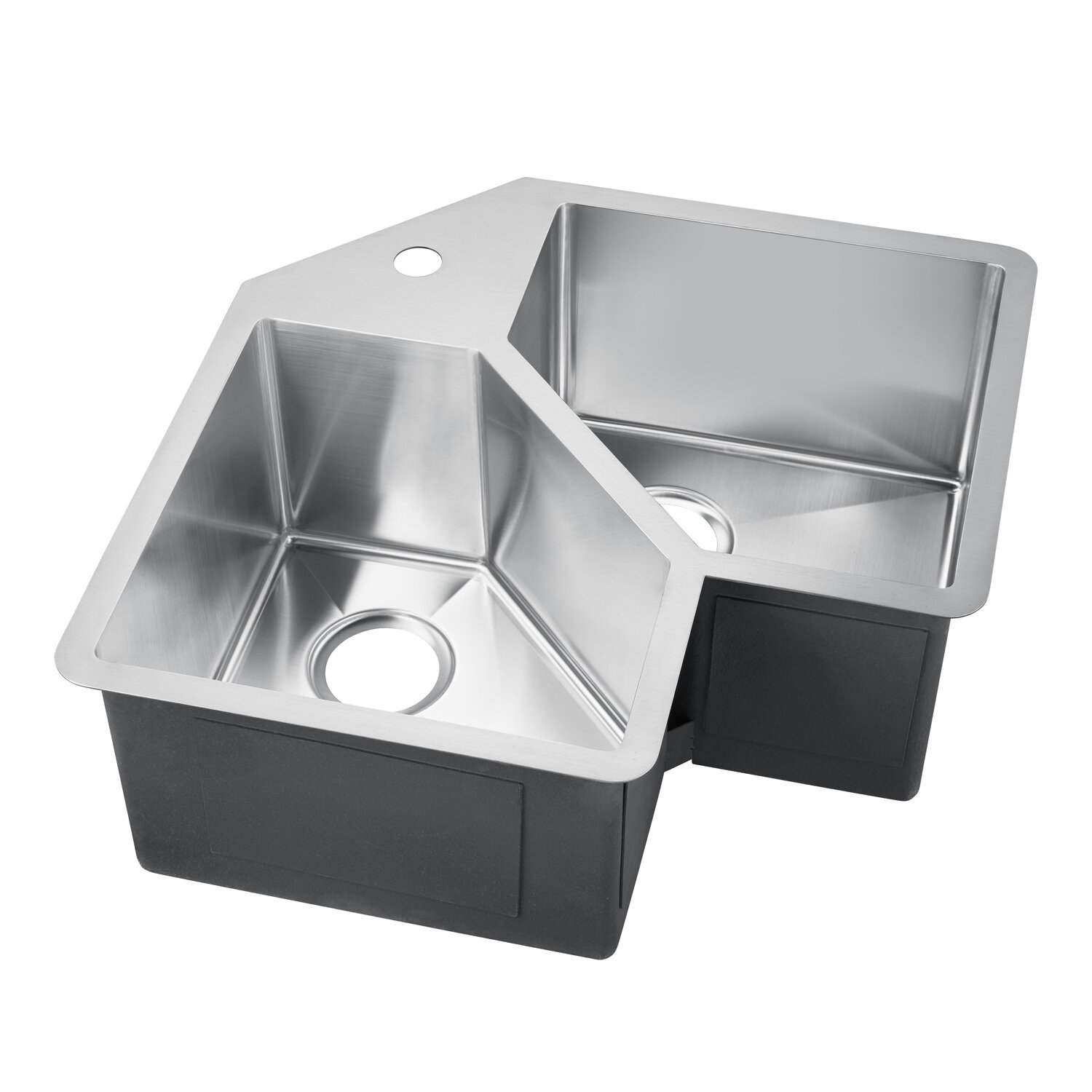 3218br Offset Double Bowl Undermount Stainless Steel Sink