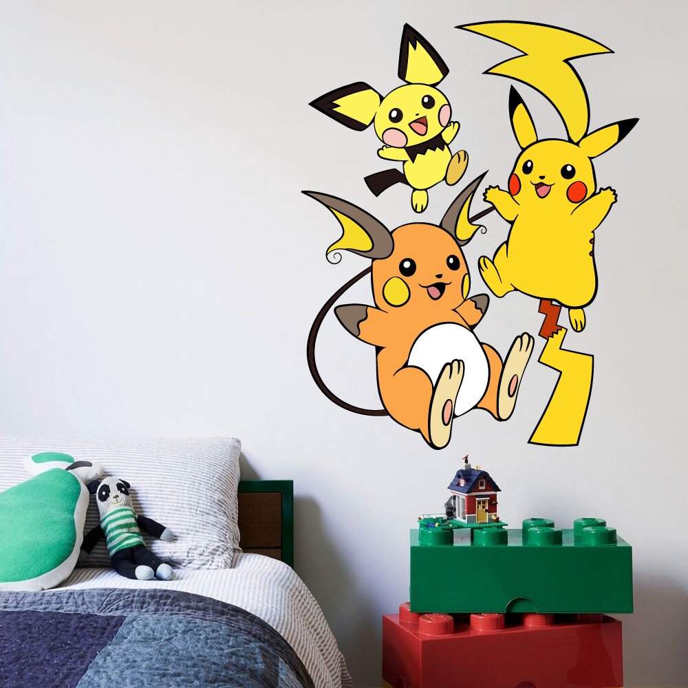 7 Character Selection Pokemon Kids Bedroom Vinyl Decal Wall Art Sticker 