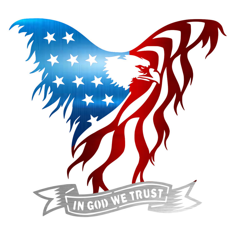 Millwood Pines American Eagle Steel Laser Cut Wall Decor Wayfair