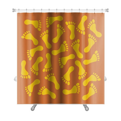 Human Touch Footsteps Premium Single Shower Curtain Gear New
