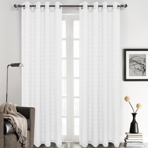 Nilsson Plaid & Check Sheer Grommet Curtain Panels (Set of 2)