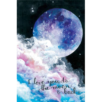 East Urban Home To The Moon And Back Painting On Wrapped Canvas