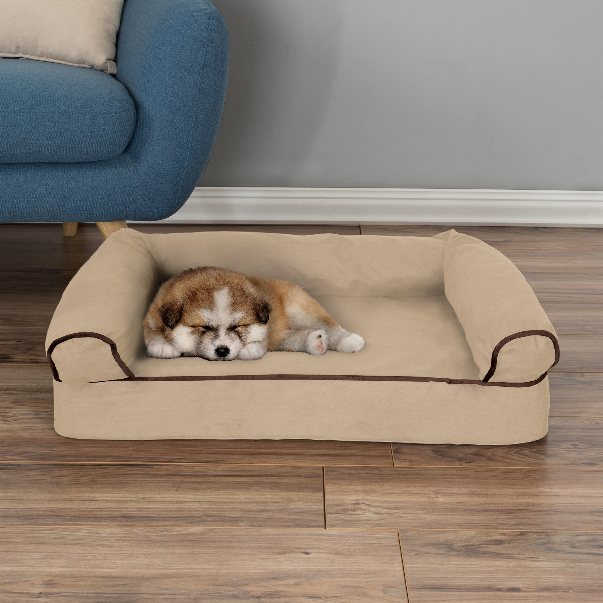 orthopedic dog bed with bolsters