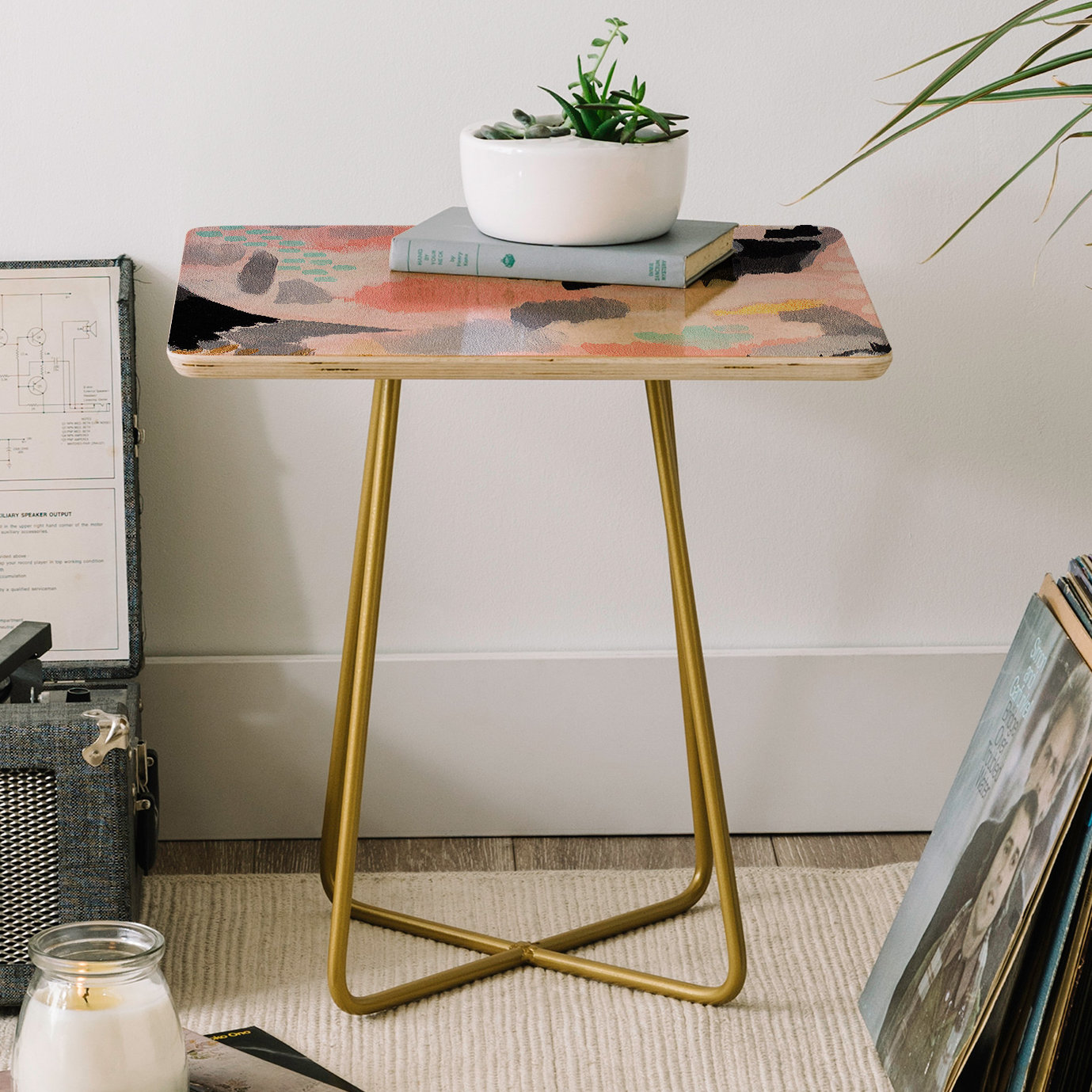 East Urban Home Laura Fedorowicz Serenity Abstract End Table Wayfair
