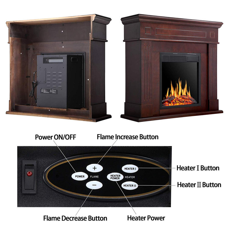 Red Barrel Studio Pospisil Mantel Wooden Surround Firebox Free