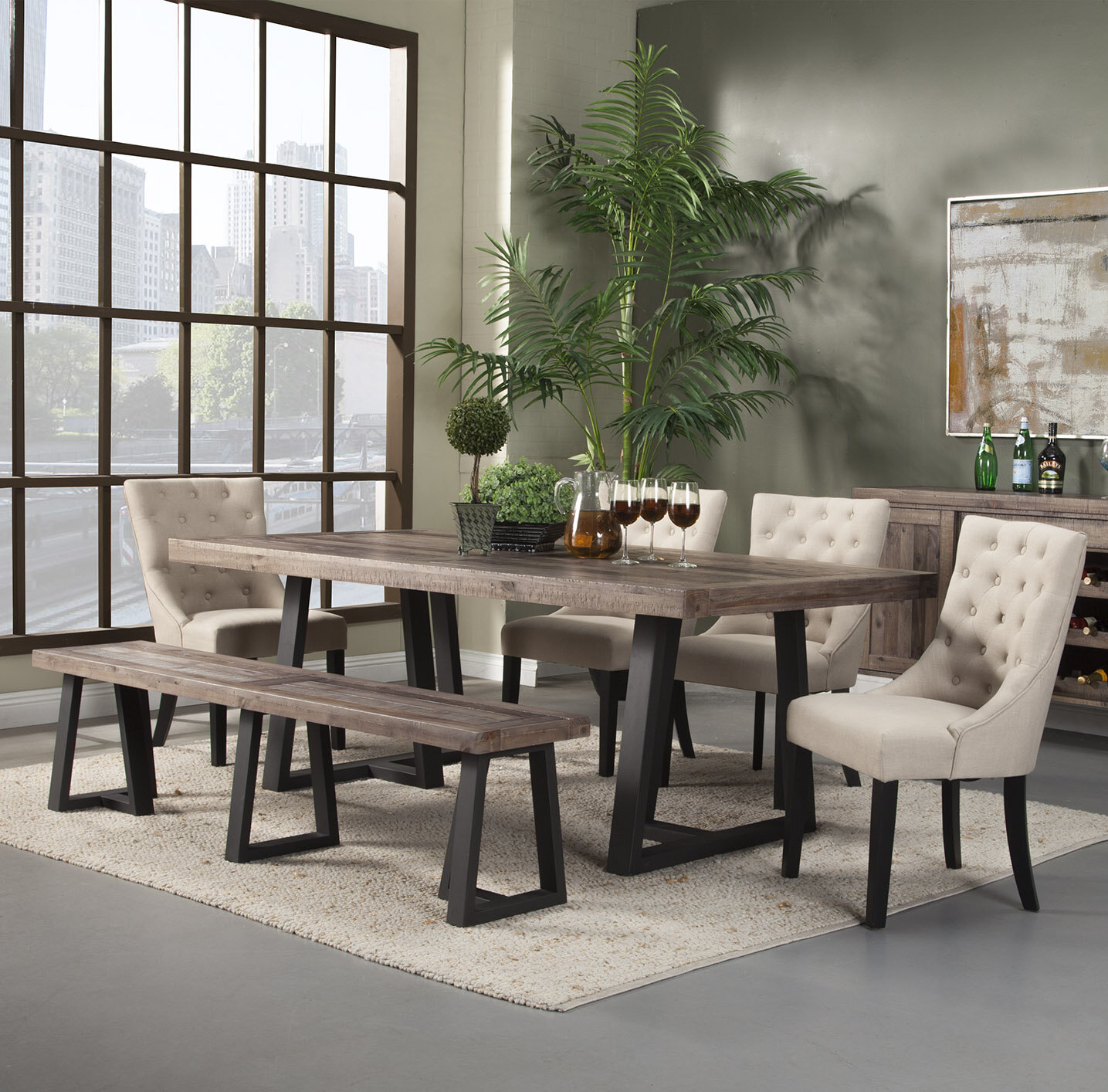 dining room sets with bench