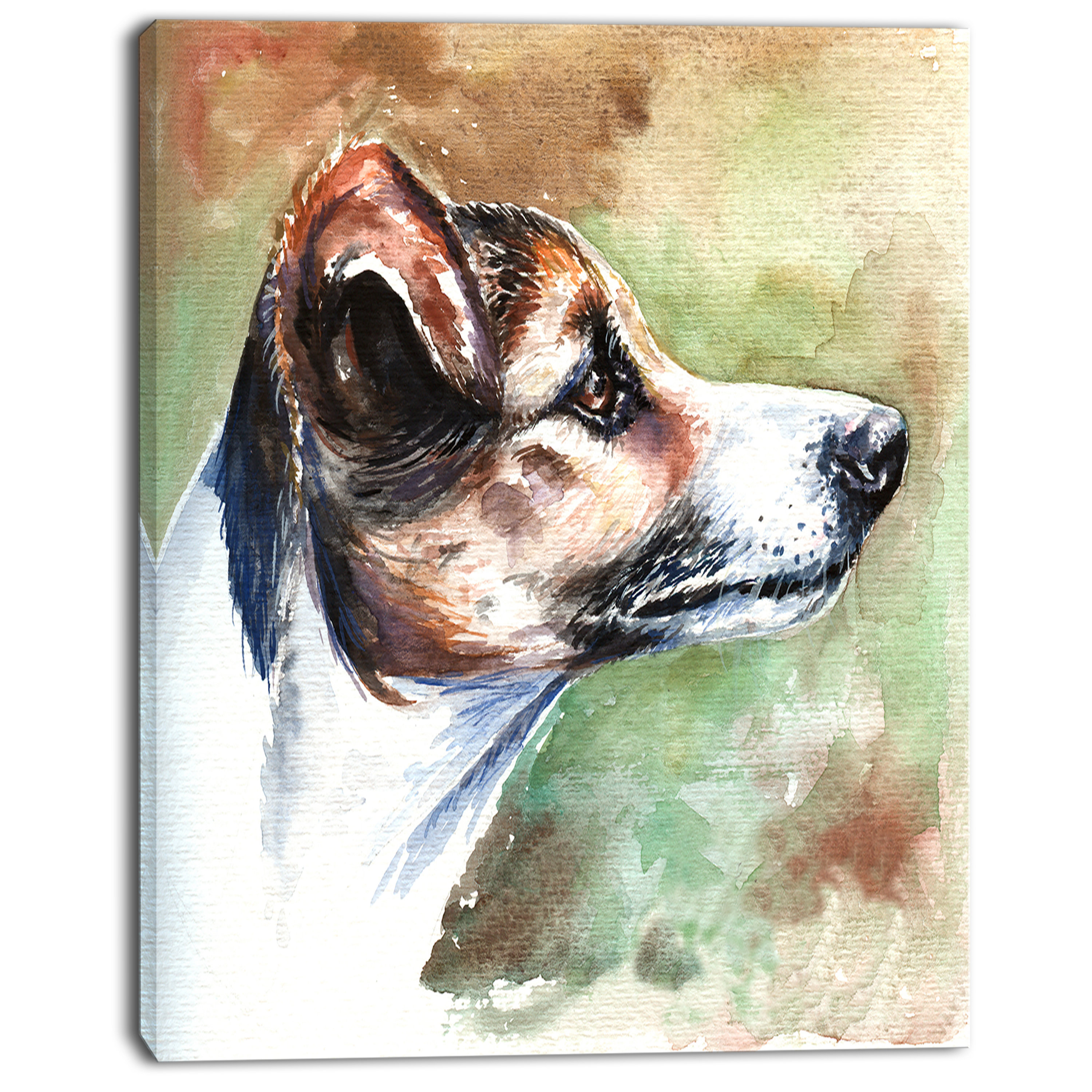 Designart Jack Russell Terrier Painting Print On Wrapped Canvas Wayfair