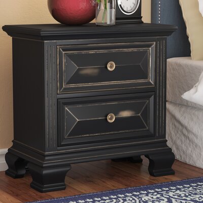 Ashkum 2 Drawer Nightstand Darby Home Co Color White