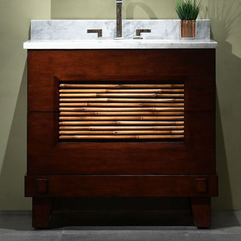 Bamboo Bathroom Vanities xylem bambu 36" bathroom vanity cabinet in dark bamboo & reviews Bamboo Bathroom Vanities xylem bambu 36" bathroom vanity cabinet in dark bamboo & reviews