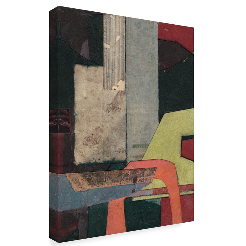 Ebern Designs Mid Century Collage Ii Acrylic Painting Print On