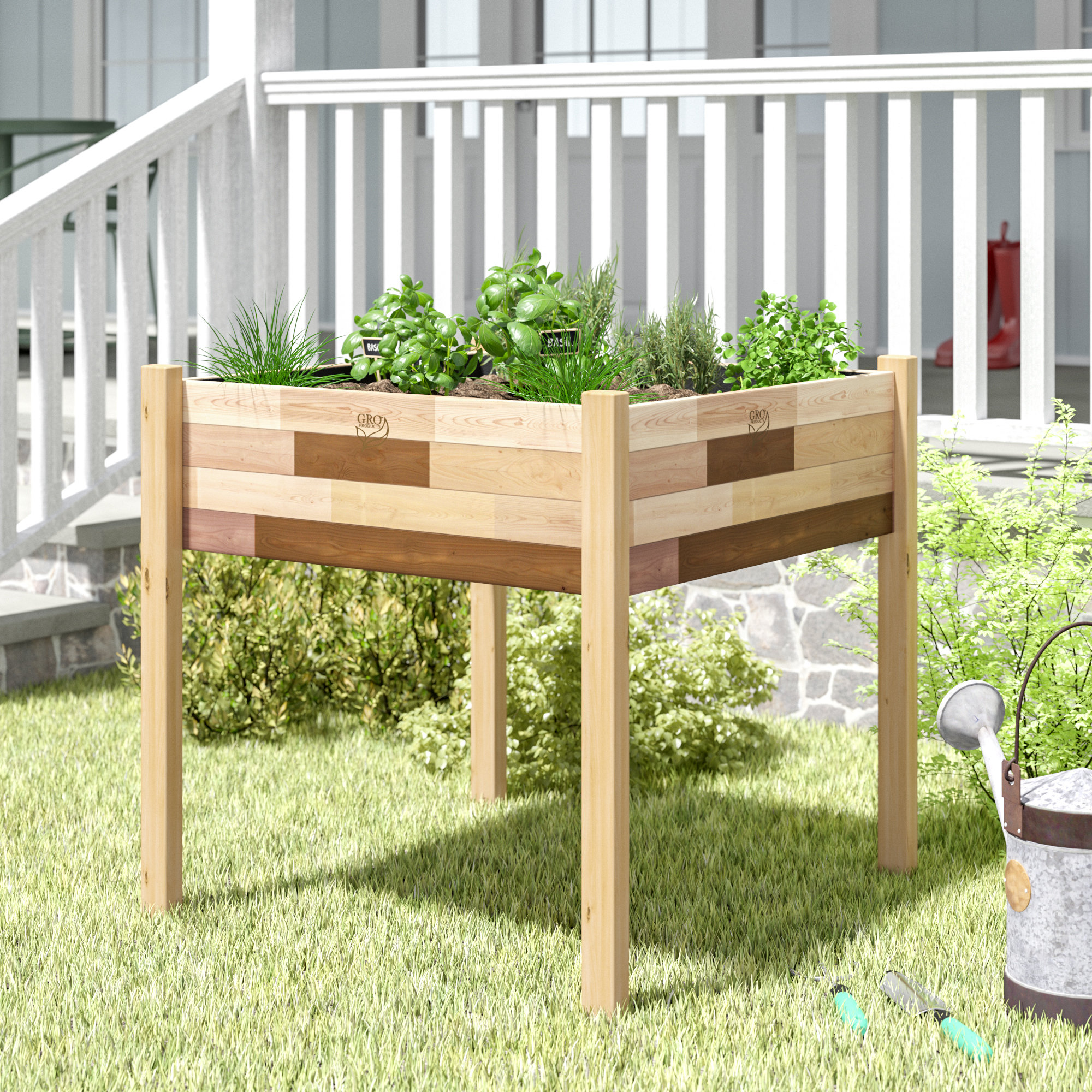 August Grove Enloe Cedar Raised Garden Reviews Wayfair