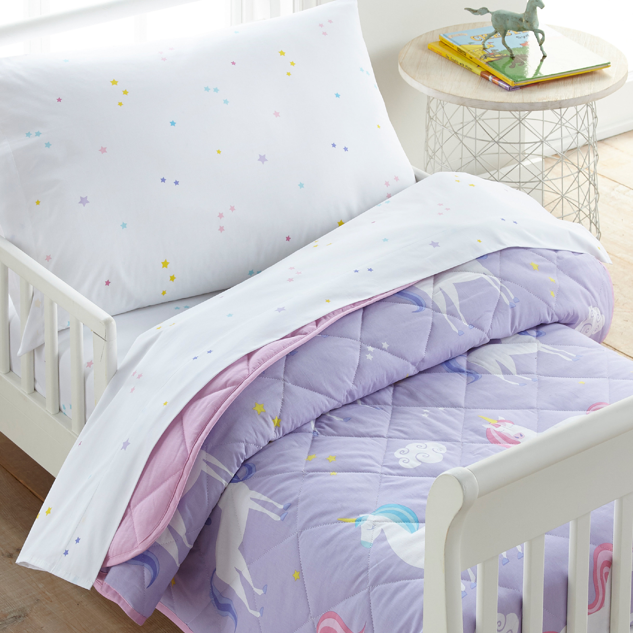 Wildkin Unicorn Cotton 4 Piece Toddler Bedding Set Reviews Wayfair