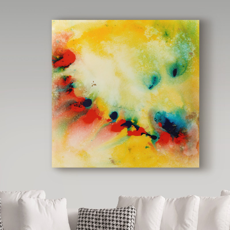Trademark Art A Walk On The Beach Abstract Acrylic Painting