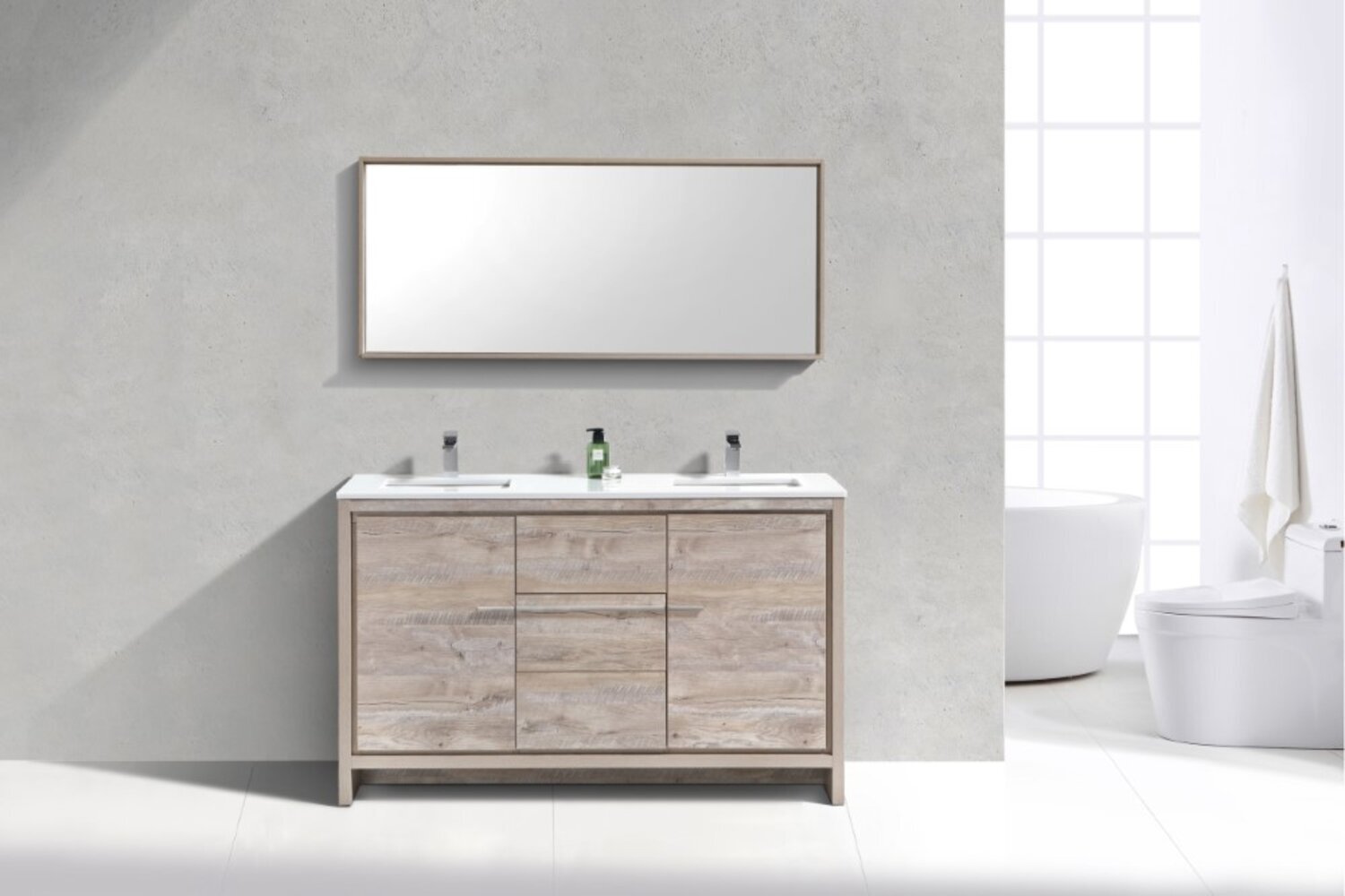 Mercury Row Bosley Modern 59 Double Bathroom Vanity Set Reviews Wayfair