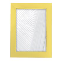 Yellow Picture Frame Set Of Six Painted Light Creamy Yellow