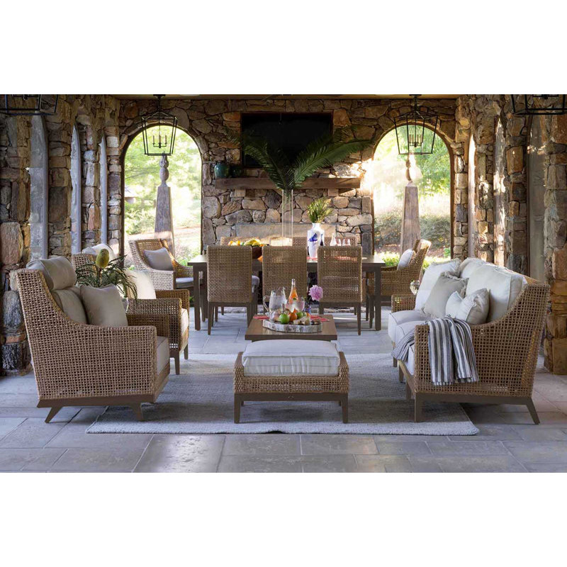Summer Classics Peninsula 3 Piece Sofa Seating Group With