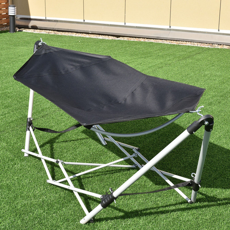 Arlmont Co Zadie Portable Folding Steel Frame Camping Hammock With Stand Reviews Wayfair Ca