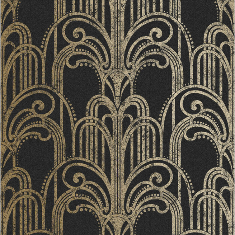 Graham Brown Art Deco 33 L X 21 W Textured Wallpaper Roll Reviews Perigold