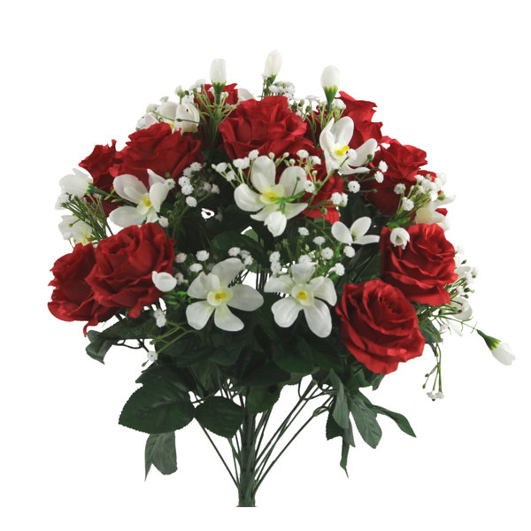 Astoria Grand 30 Stems Blooming Rose, Buds and Filler Mixed Floral ...