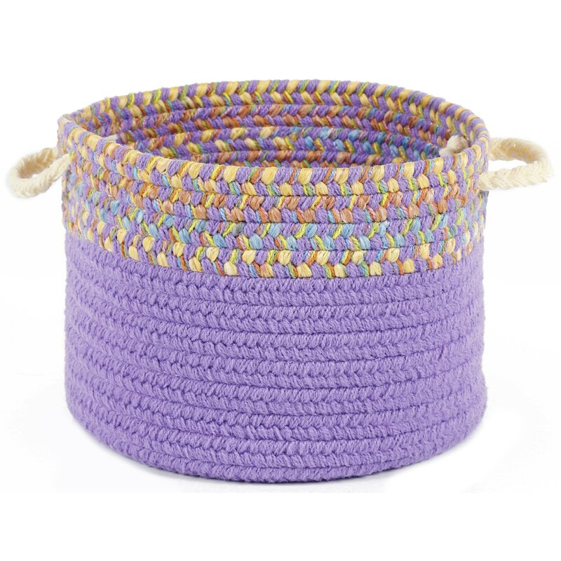 Wildon Home Breianna  Banded Basket  Size: 8" H x 10" W x 10" D, Color: Violet