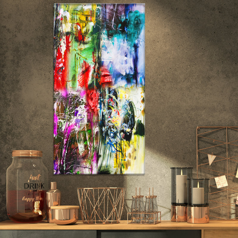 East Urban Home Contemporary Abstract Composition Oil Painting