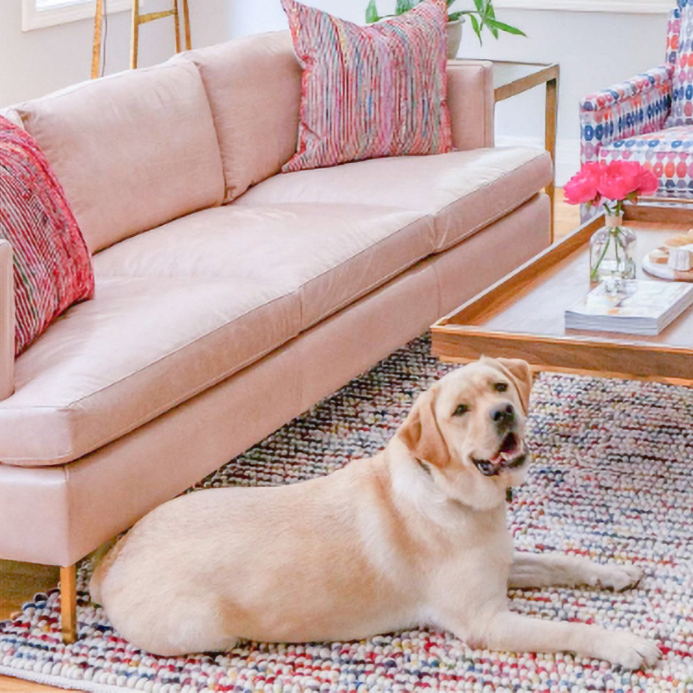 CompanyC Tula Handwoven Wool Area Rug in Blue/Green/Gray Perigold