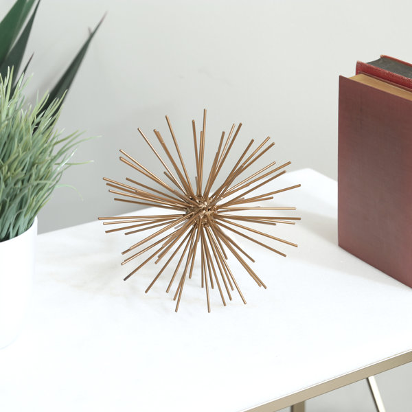Langley Street Reidar Metal Sea Urchin Ornamental Decor Sculpture