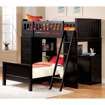 Harriet Bee Geyer Twin Over Full L Bunk Bed Reviews Wayfair