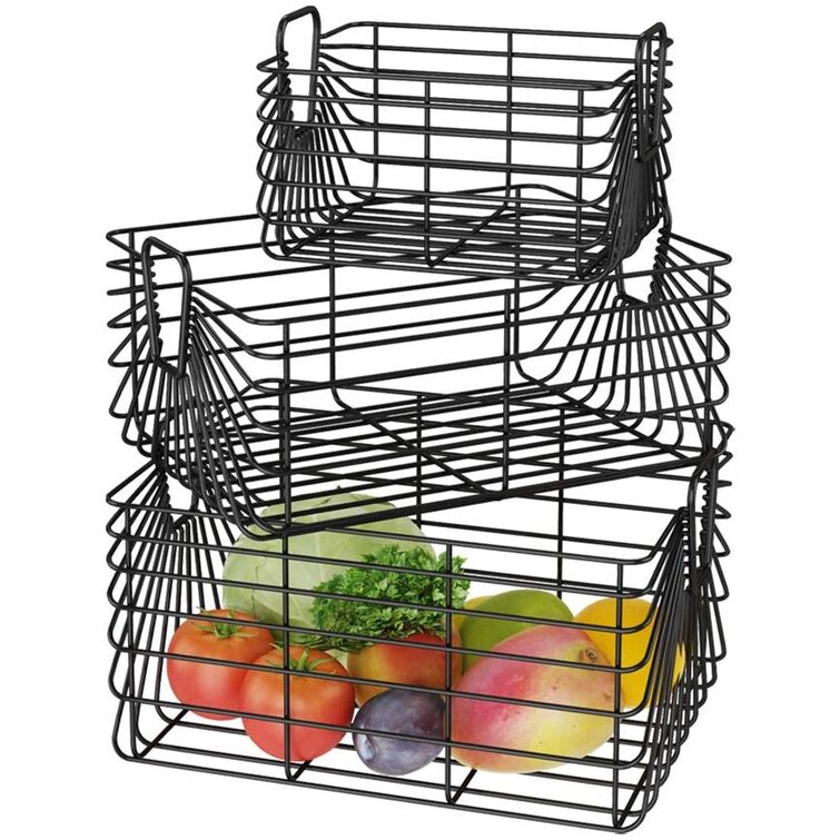 Handy Storage Basket Organizer Kitchen Rack Cabinet Cupboard Storing Boxes 6 Pcs