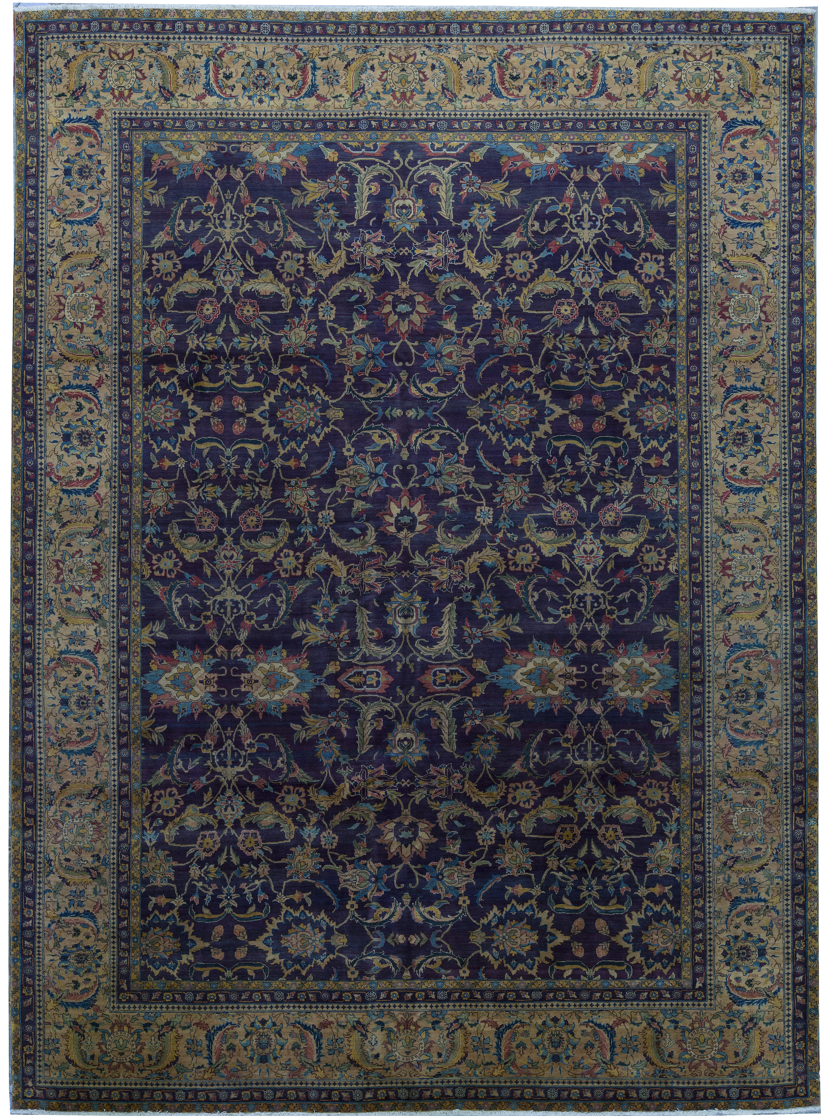Bokara Rug Co Inc One Of A Kind Hand Knotted Dark Blue 12 X 16 Hand Knotted Dark Blue