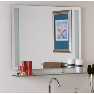 Entry Mirror With Shelf Wayfair Frameless Wall Mirror With Shelf