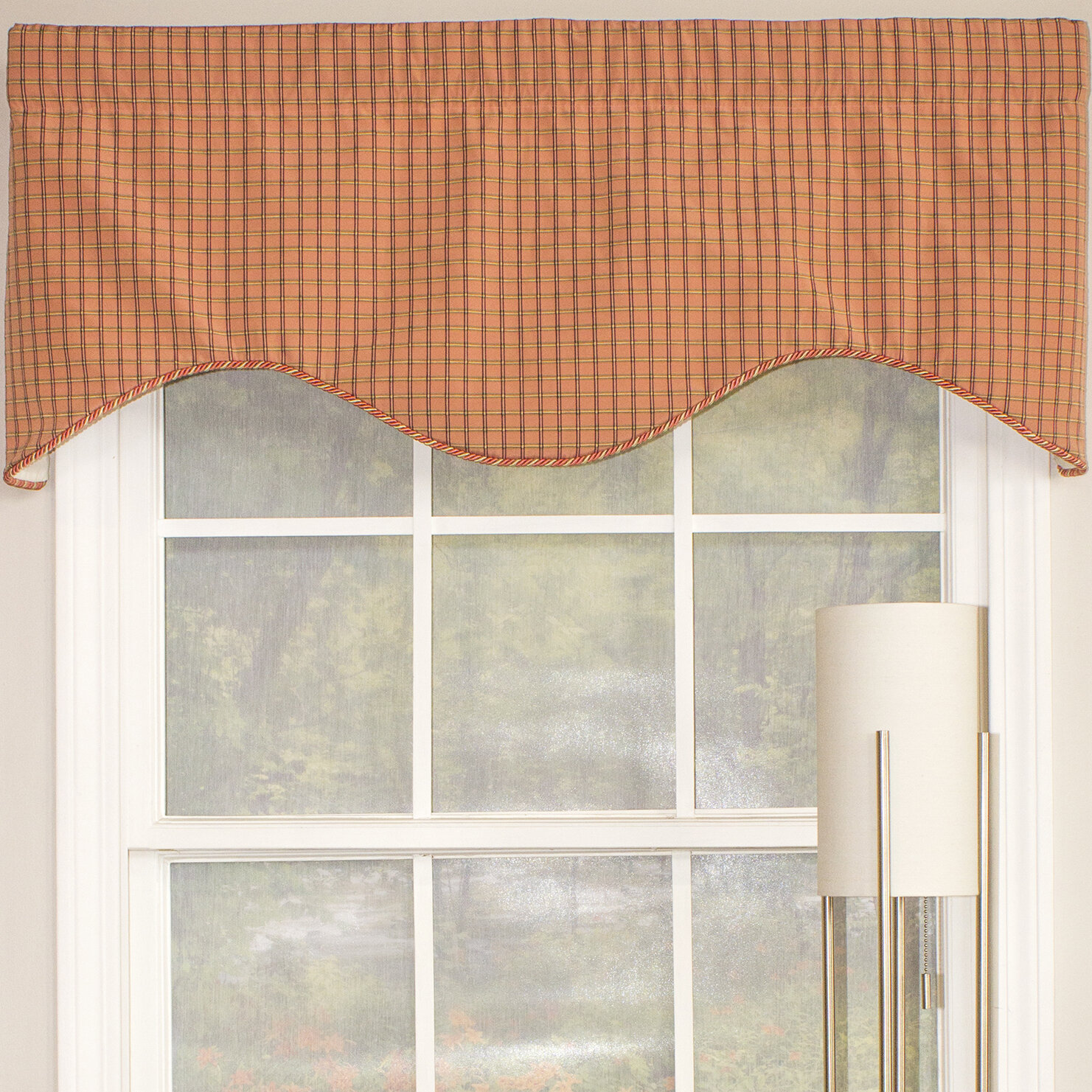 Rlf Home Common Check Cornice 50 Window Valance Wayfair