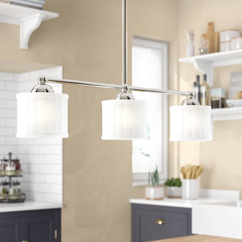 Andover Mills Nashville 3 Light Kitchen Island Linear Pendant Light Kitchen Island Linear Pendant