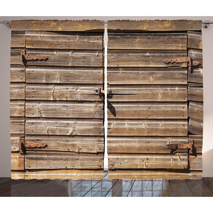 2 Panels Barn Farmhouse Door Room Darkening Insulated Blockout