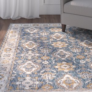 Matteson Traditional Navy/Beige Area Rug