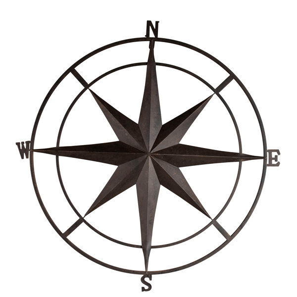 Nautical COMPASS ROSE  24"WALL ART DECOR copper/bronze plated 