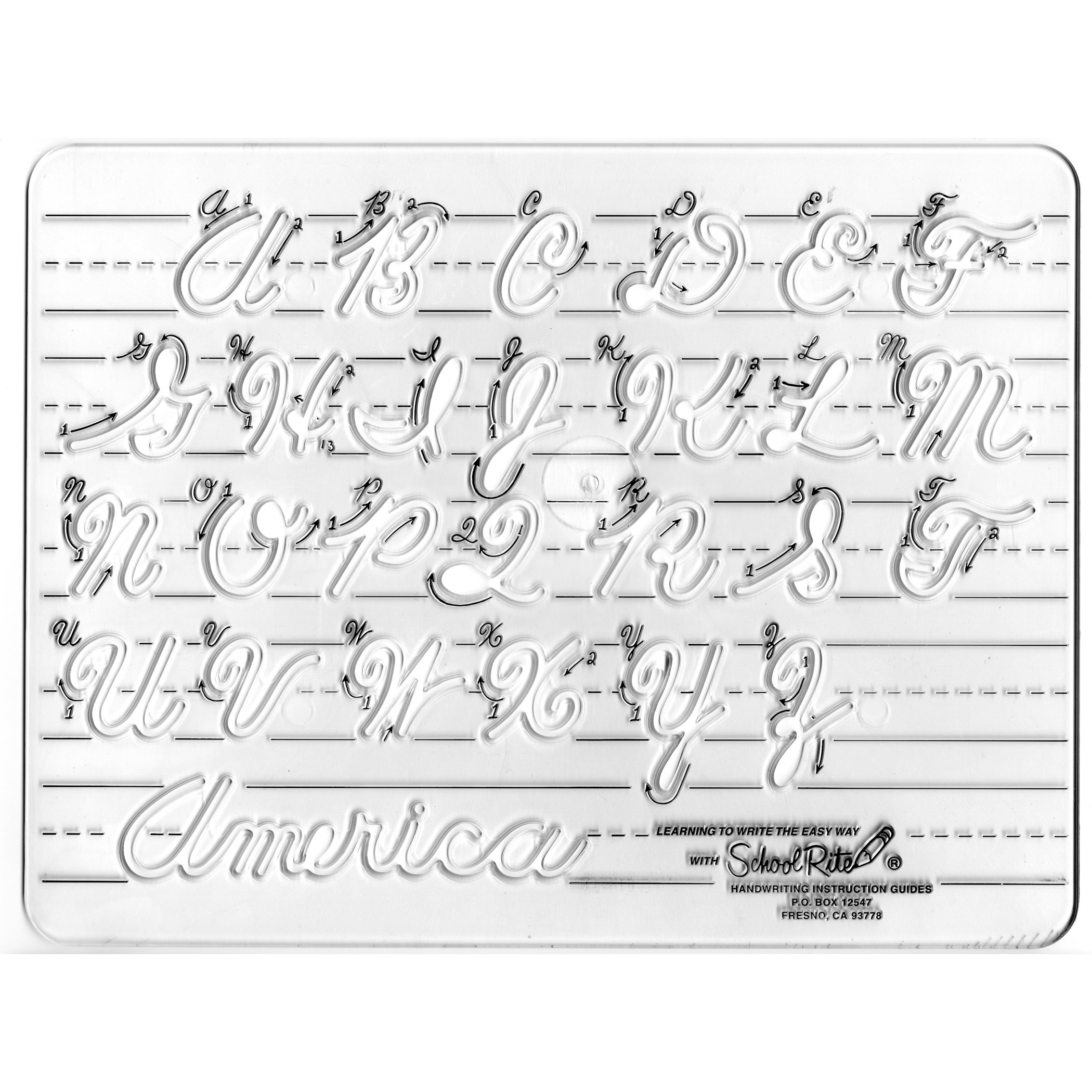 School Rite Template Cursive Uppercase Letters And Numbers Wayfair