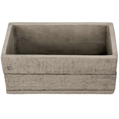Rustic Concrete Rectangular Planter Box Foundry Select