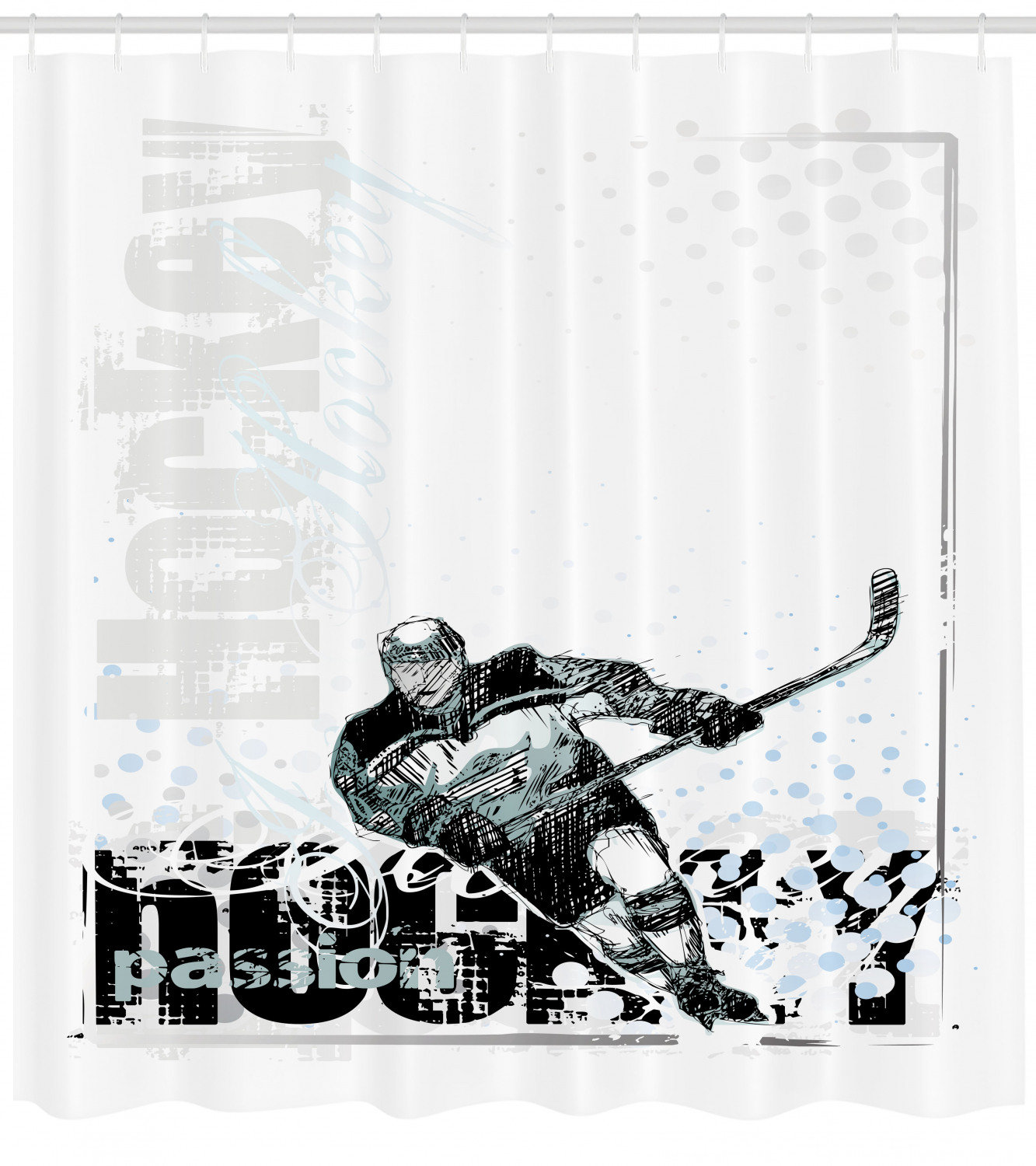 East Urban Home Hockey Shower Curtain Set Hooks Wayfair